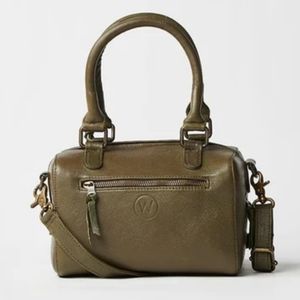Wanderers Travel Co. Olive Leather Crossbody Handbag